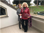 Con Carola sul terrazzo del mio ufficio in Casagit -Novembre 2021
